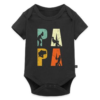 Angler Dad Fishing Gift - Baby Premium short-sleeve bodysuit - black - Front