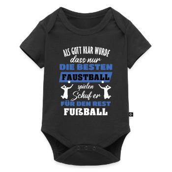 Faustball Nur die Besten spielen Faustball - Baby Premium Kurzarmbody - Schwarz - Vorne
