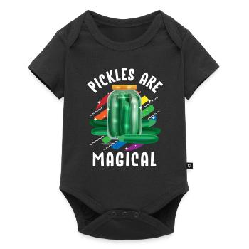 Concombre, concombre de vinaigre, plantes, - Body à manches courtes Premium Bébé - noir - Devant