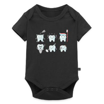 Tooth Teeth Dentist HelperGift - Baby Premium short-sleeve bodysuit - black - Front