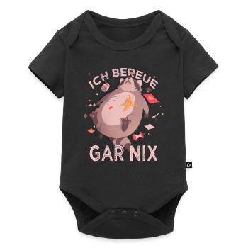Niedlicher Waschbär Lustige Sprüche Geschenk - Baby Premium Kurzarmbody - Schwarz - Vorne