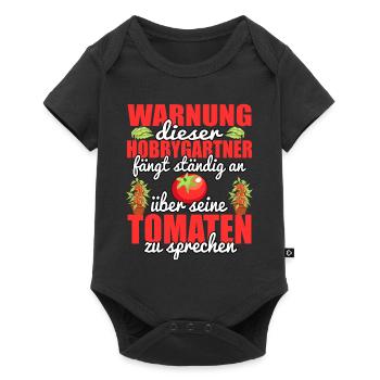Garten Tomaten Gärtner Tomate Hobbygärtner - Baby Premium Kurzarmbody - Schwarz - Vorne