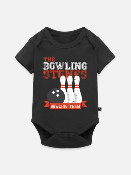 Bowling Stones Bowling Team - Baby Premium Kurzarmbody - Schwarz