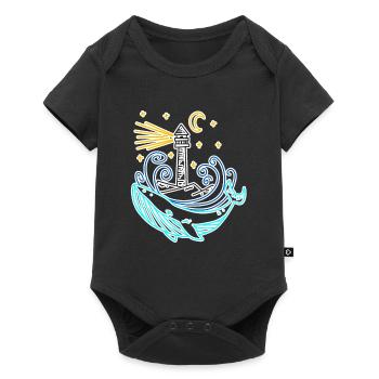 Phare côte mer mer - Body à manches courtes Premium Bébé - noir - Devant