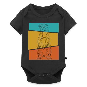 Loutres - Body à manches courtes Premium Bébé - noir - Devant