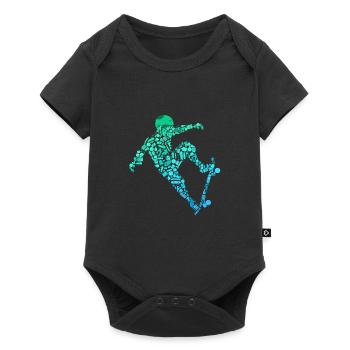 Skateboard Skate Stunt Motif for Boys and Kids - Baby Premium short-sleeve bodysuit - black - Front