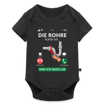 Die Rohre Rufen - Klempner Installateur - Baby Premium Kurzarmbody - Schwarz - Vorne