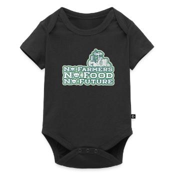 No Farmers No Food No Future Tractor - Baby Premium short-sleeve bodysuit - black - Front