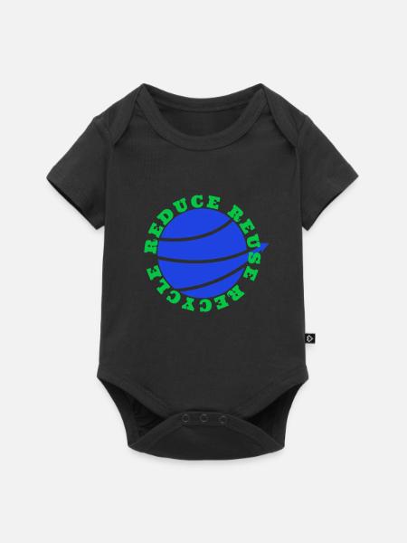 Umwelt, Klimawandel, Klimawandel - Baby Premium Kurzarmbody - Schwarz