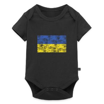 Ukraine flag - Baby Premium short-sleeve bodysuit - black - Front