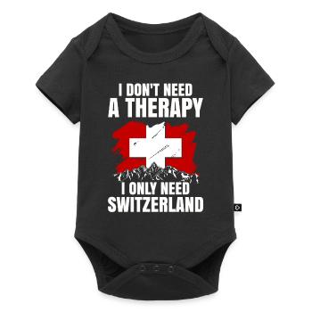 Suisse Suisse Suisse cadeau Alpes Montagnes Drapeau - Body à manches courtes Premium Bébé - noir - Devant
