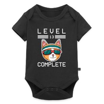Kids Level 13 Years Birthday Shirt Gamer Shirt - Baby Premium short-sleeve bodysuit - black - Front