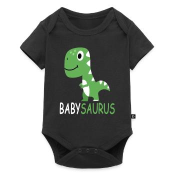 BébéSaure - Bébé Saurus - Bébé dinosaure - Body à manches courtes Premium Bébé - noir - Devant