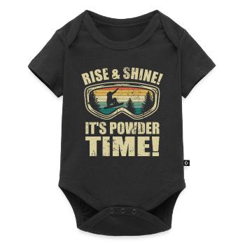 Snowboarder Winter Sports Vintage Snowboard Goggles - Baby Premium short-sleeve bodysuit - black - Front