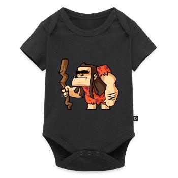 Funny Comic Neandertal - Body à manches courtes Premium Bébé - noir - Devant