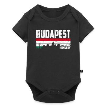 Budapest Skyline Hungary - Baby Premium short-sleeve bodysuit - black - Front