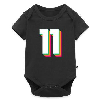 11 - Baby Premium Kurzarmbody - Schwarz - Vorne