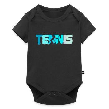 Tennis Entraîneur Tennis joueuse de tennis - Body à manches courtes Premium Bébé - noir - Devant