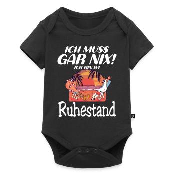 Rentner Rente Strand Urlaub Freie Zeit Reisen Zeit - Baby Premium Kurzarmbody - Schwarz - Vorne