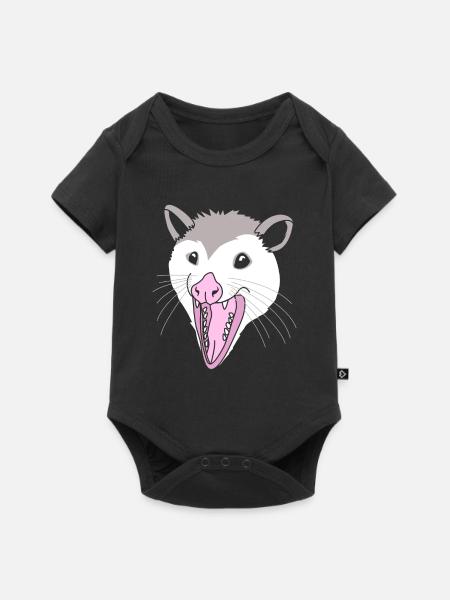Opossum - Baby Premium Kurzarmbody - Schwarz