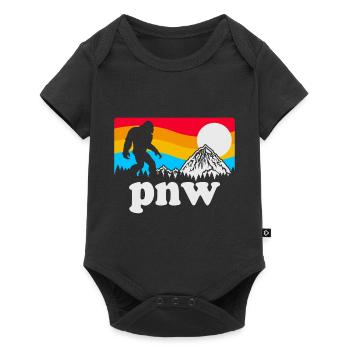 PNW Pacifique Nord-Ouest Bigfoot - Body à manches courtes Premium Bébé - noir - Devant