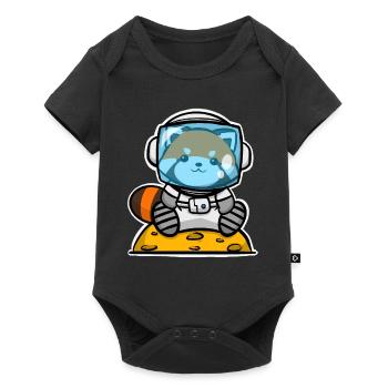 Astronaute de panda rouge - Body à manches courtes Premium Bébé - noir - Devant