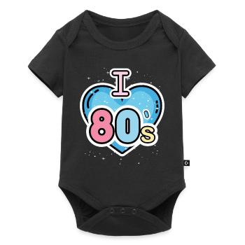 Women's I Love The 80's Disco 80s Costumes - Baby Premium short-sleeve bodysuit - black - Front