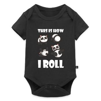 This is How i Roll Panda Panda Bear Fitness Animals - Baby Premium short-sleeve bodysuit - black - Front