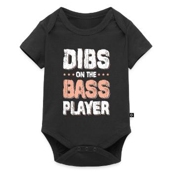 bass bass player - Baby Premium short-sleeve bodysuit - black - Front