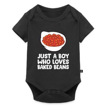 Baked Bean Boy Just a Boy Who Loves Baked Beans - Baby Premium short-sleeve bodysuit - black - Front