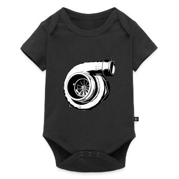 / Paul Walker JDM /Turbolader/Turbocharged /Tuning - Baby Premium Kurzarmbody - Schwarz - Vorne