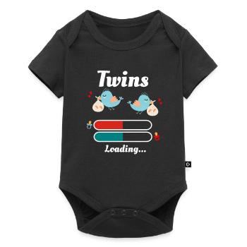 twins - Baby Premium short-sleeve bodysuit - black - Front
