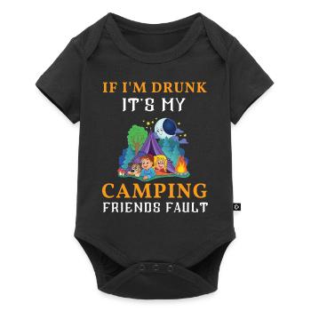 Camping - Body à manches courtes Premium Bébé - noir - Devant