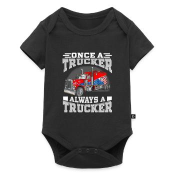 Once a Trucker, Always a Trucker - Baby Premium short-sleeve bodysuit - black - Front
