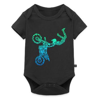 Motocross Enduro Supermoto Bike Dirt Biker - Body à manches courtes Premium Bébé - noir - Devant
