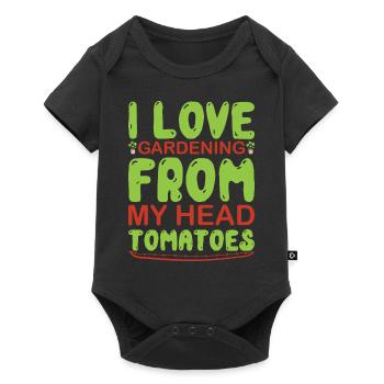 Gardening From ma Head ToMaToes To My Toes - Baby Premium short-sleeve bodysuit - black - Front