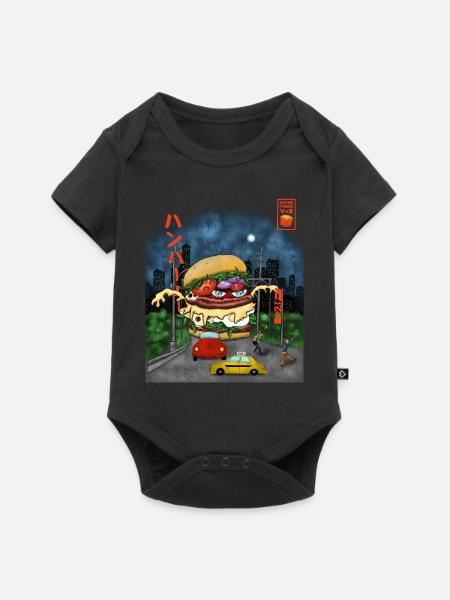 Burger - Baby Premium Kurzarmbody - Schwarz