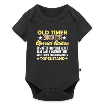 55 Geburtstag Mann Frau Geschenk Oldtimer Jahrgang - Baby Premium Kurzarmbody - Schwarz - Vorne