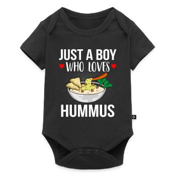 Just A Boy, The Hummus Funny Hummus Word Game - Baby Premium short-sleeve bodysuit - black - Front
