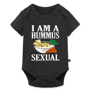 Je suis houmous amants houmous drôles houmous - Body à manches courtes Premium Bébé - noir - Devant