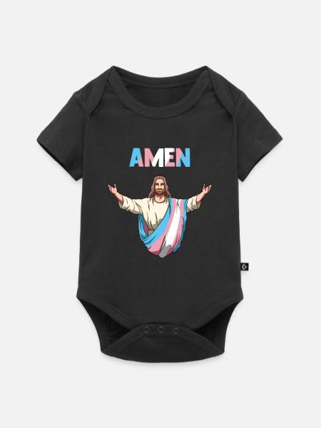 Funny Transgender Jesus - Baby Premium short-sleeve bodysuit - black