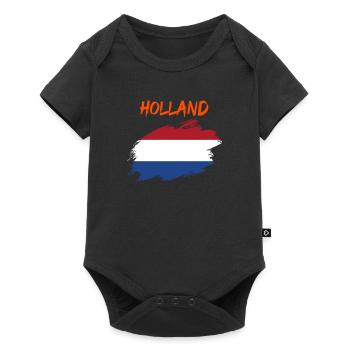 Hollande Pays-Bas Drapeau drapeau - Body à manches courtes Premium Bébé - noir - Devant
