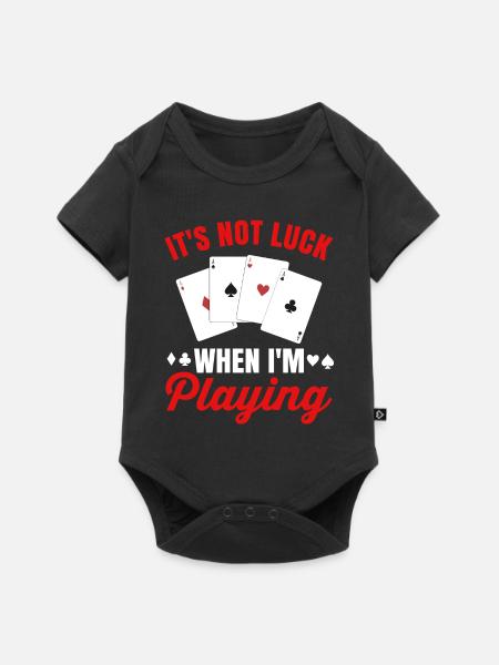 Poker - Baby Premium Kurzarmbody - Schwarz