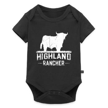 Highland Rancher Vache des Highlands - Body à manches courtes Premium Bébé - noir - Devant
