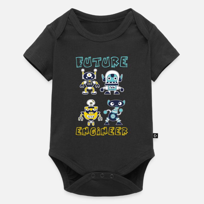 Future Robotics Engineer Kids Robot - Baby Premium Kurzarmbody - Schwarz