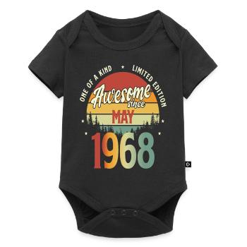 Belle Vintage Mai 1968 Conception anniversaire - Body à manches courtes Premium Bébé - noir - Devant