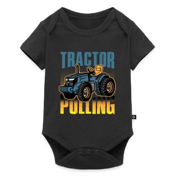 tractor pulling, tractor pulling, racing, - Baby Premium short-sleeve bodysuit - black - Front