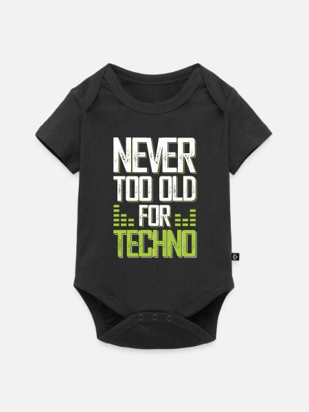techno music - Baby Premium Kurzarmbody - Schwarz