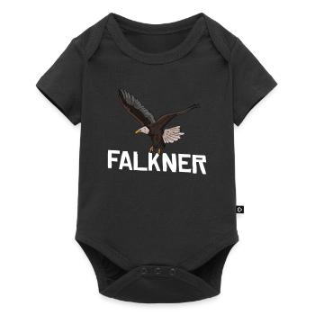 Falkner Beizjagd Geschenk Falknerei - Baby Premium Kurzarmbody - Schwarz - Vorne