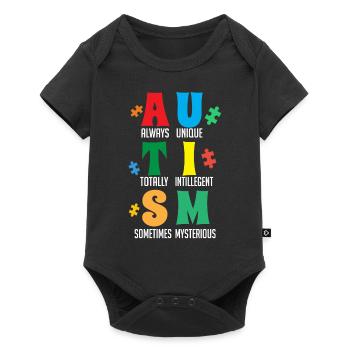 Autism, I Wear Blue, Autism Awareness - Baby Premium short-sleeve bodysuit - black - Front